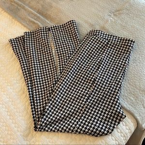 Gingham Highwaisted Split Wide Leg Pants